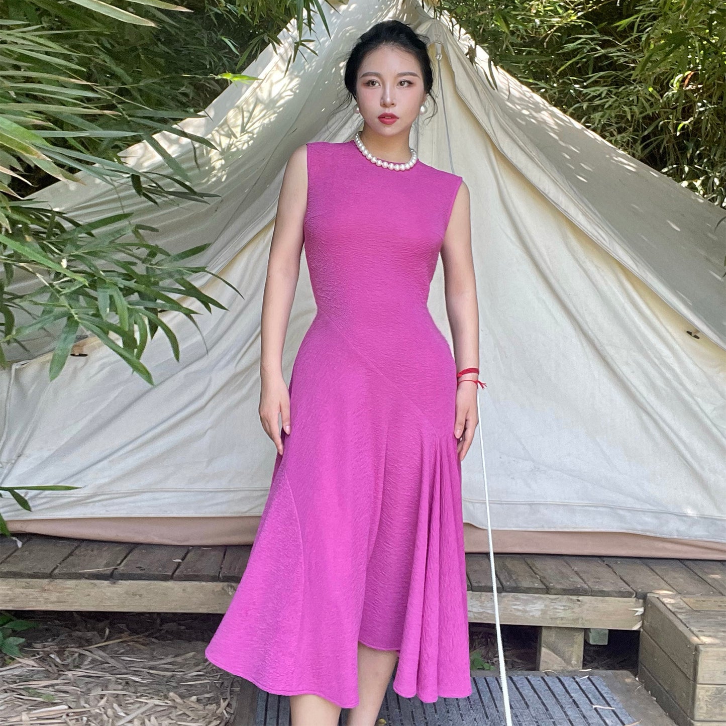 Keli Dragon Kong-Lylofficial Designer Brand Fusha Dragon Fruit Slim dress High end Sexy