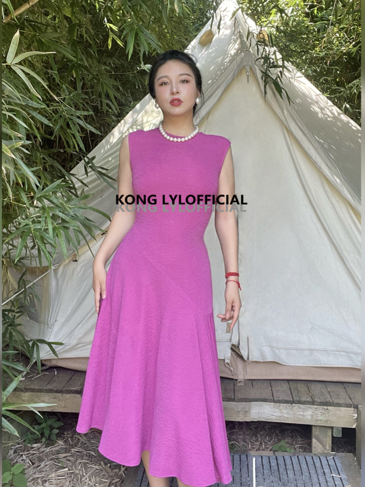 Keli Dragon Kong-Lylofficial Designer Brand Fusha Dragon Fruit Slim dress High end Sexy