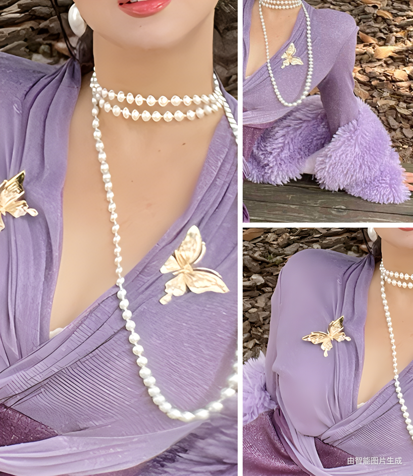 Can stand upright Kong-lylofficial Butterfly Orchid Gold Thread Bodycon Dress Elegant Temperament High-end Sexy Women