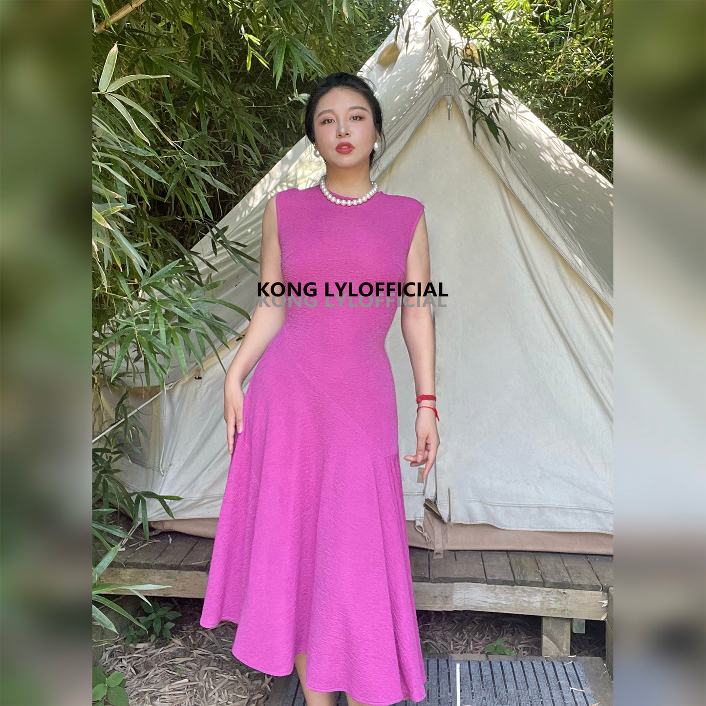 Keli Dragon Kong-Lylofficial Designer Brand Fusha Dragon Fruit Slim dress High end Sexy