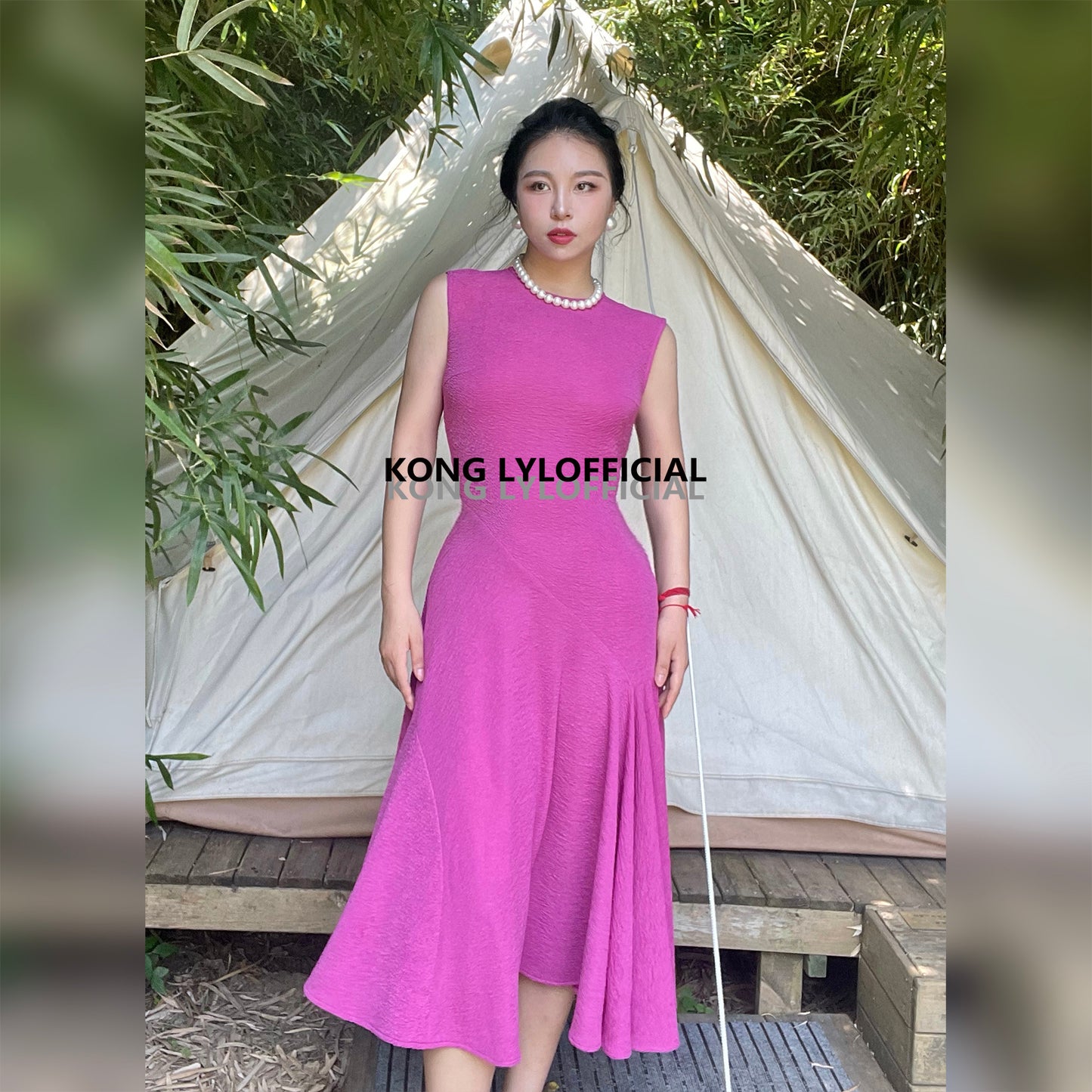 Keli Dragon Kong-Lylofficial Designer Brand Fusha Dragon Fruit Slim dress High end Sexy