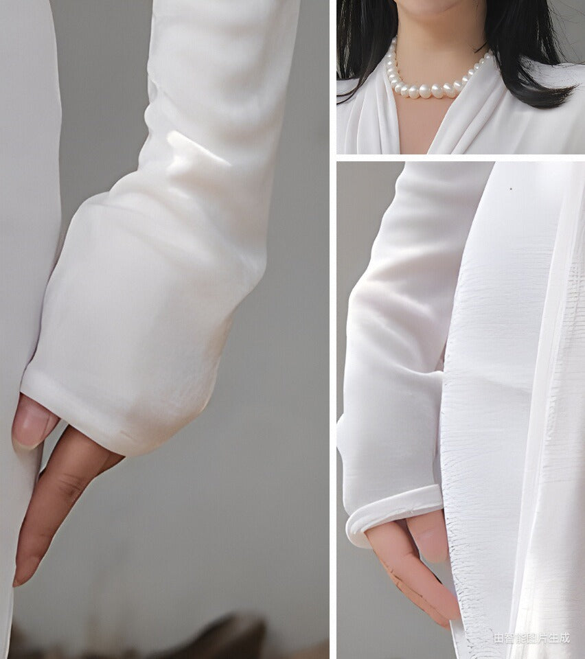 Keli Kong-lylofficial Rouge Light Pink Jelly Ice Silk Slim Dress Classy Elegant Age Reducing