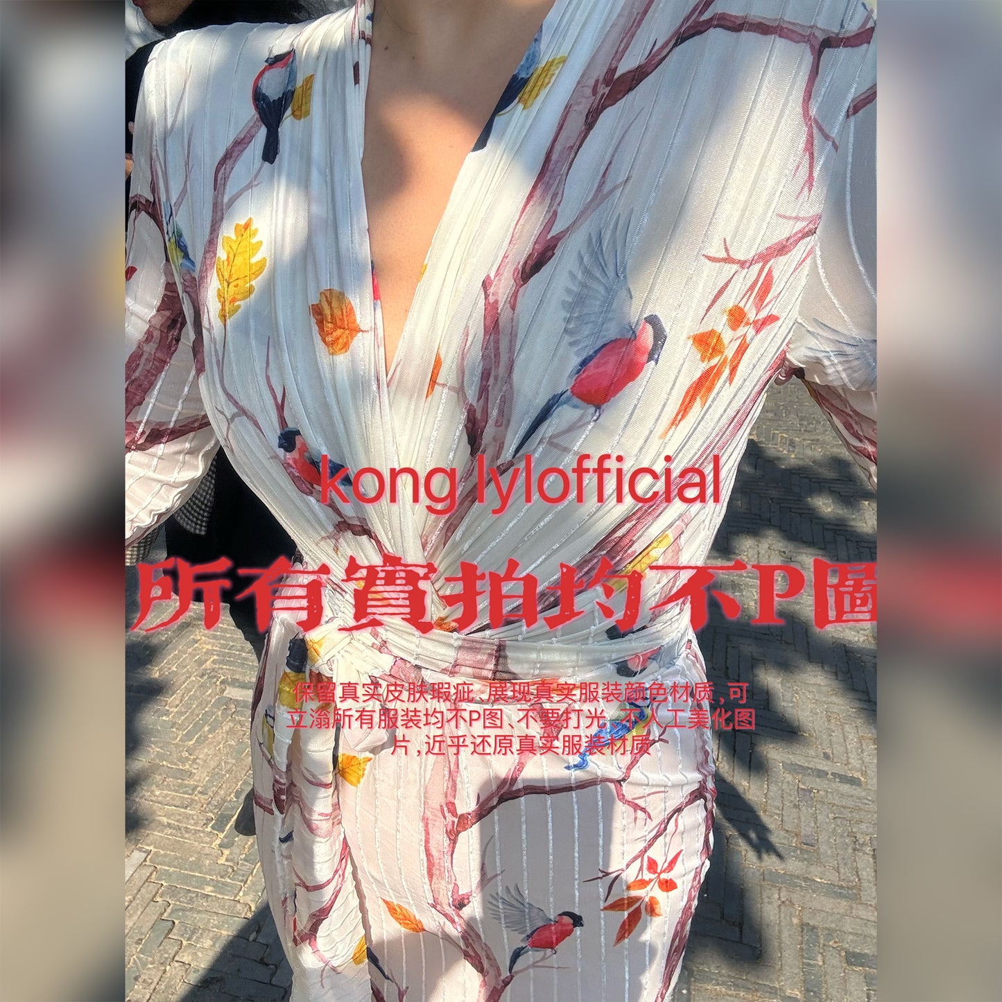 Can stand upright Kong-lylofficial Dan Niao Spreads Wings Velvet Sheer Wrap Dress Elegant High-end Slimming
