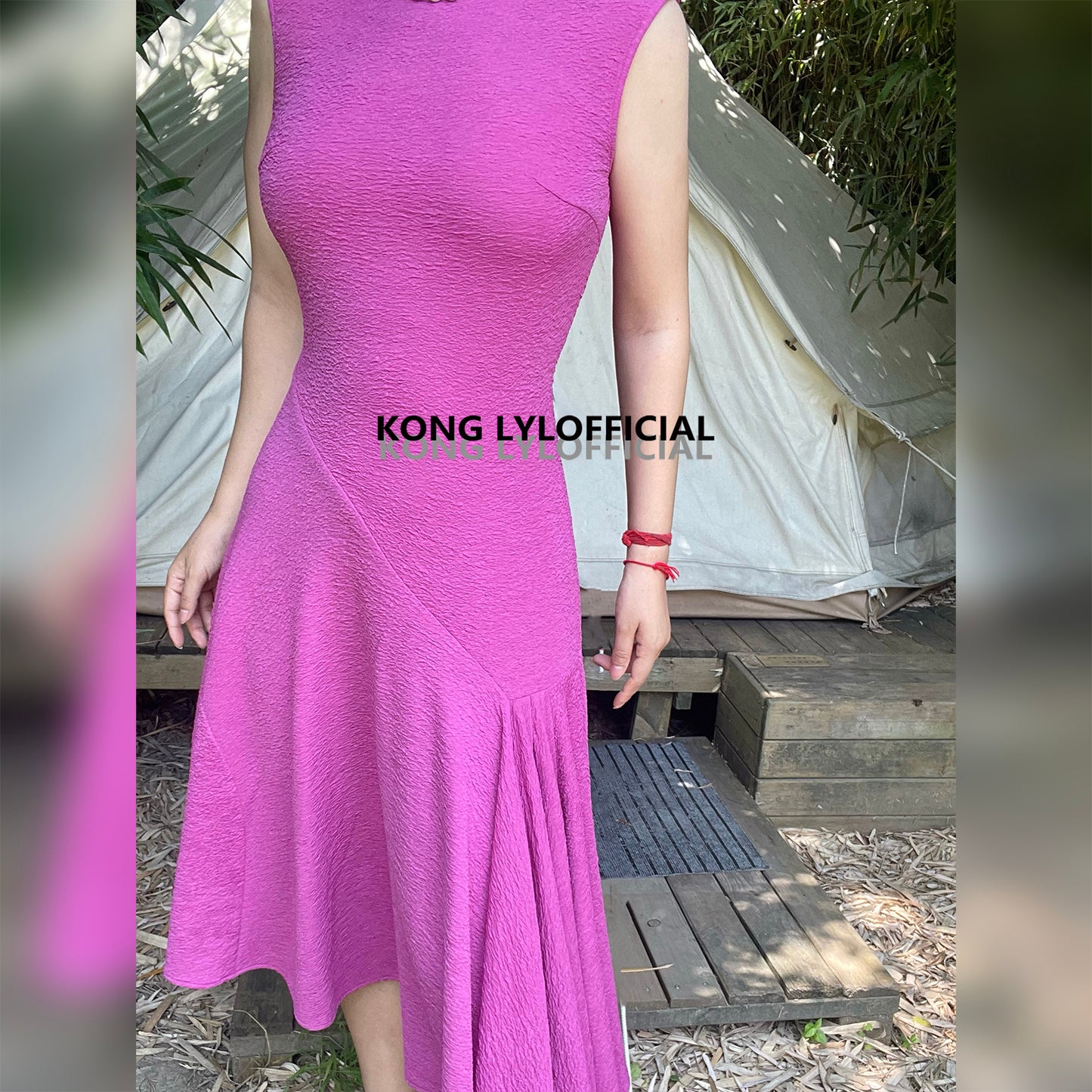 Keli Dragon Kong-Lylofficial Designer Brand Fusha Dragon Fruit Slim dress High end Sexy