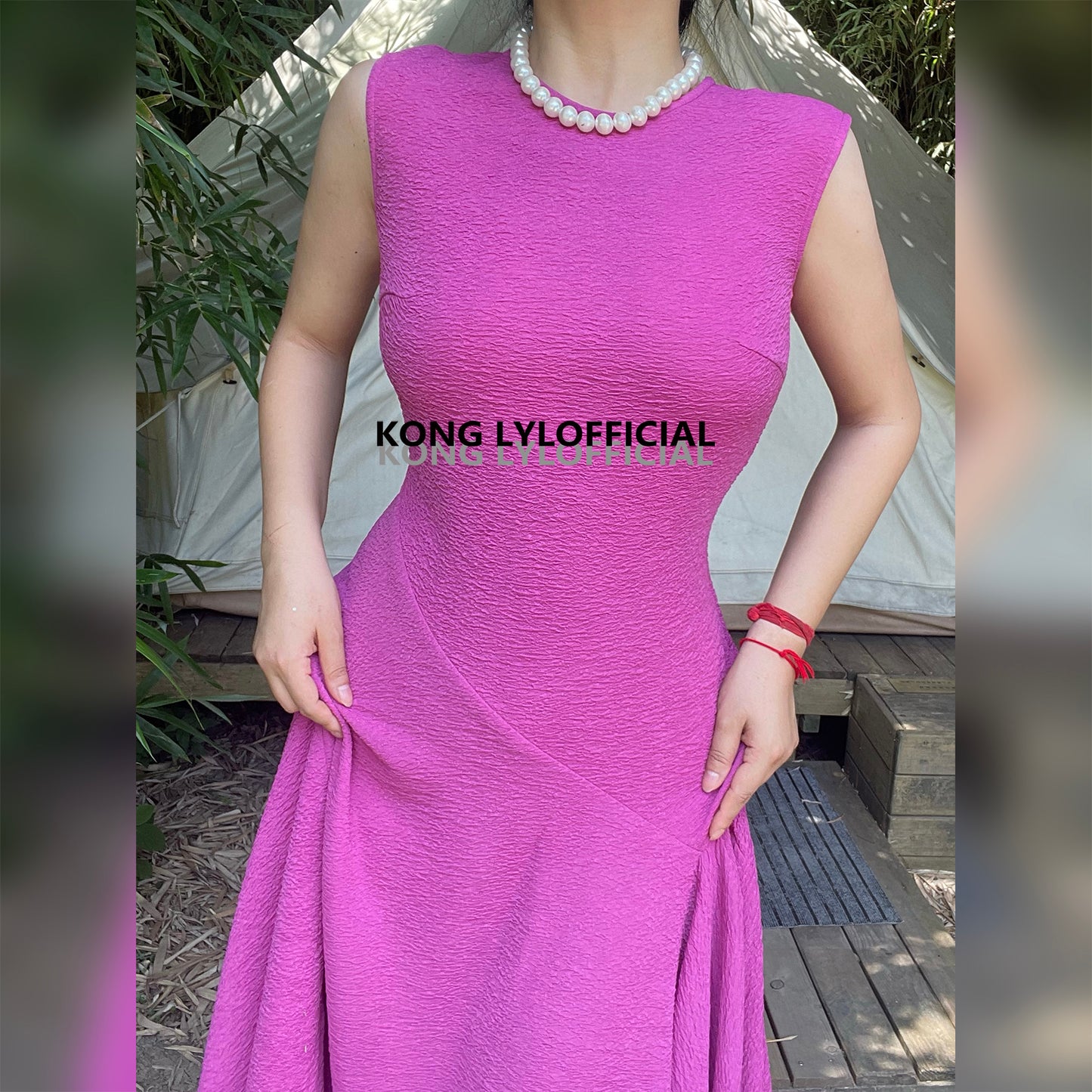 Keli Dragon Kong-Lylofficial Designer Brand Fusha Dragon Fruit Slim dress High end Sexy