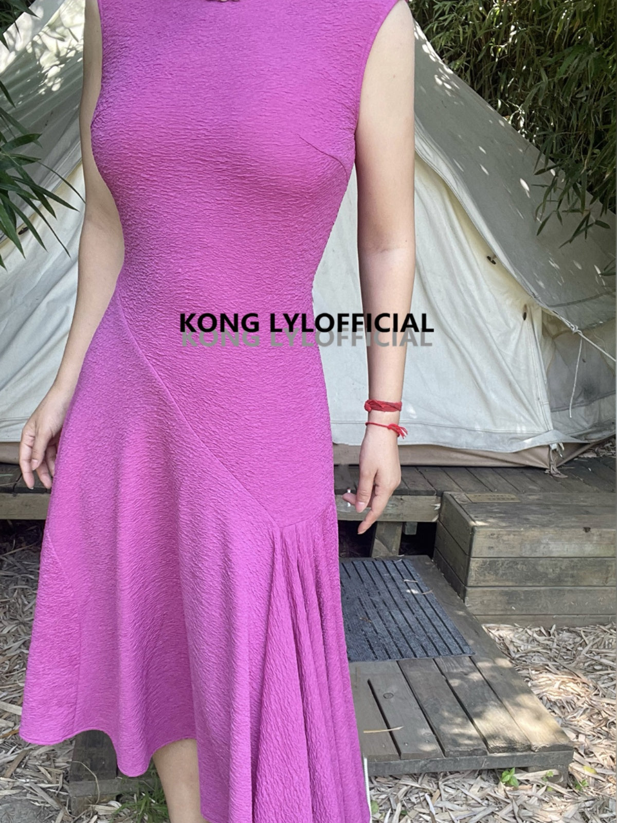 Keli Dragon Kong-Lylofficial Designer Brand Fusha Dragon Fruit Slim dress High end Sexy