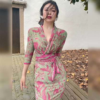 Ke Li Yi Kong-lylofficial Designer Brand Mandala Slim Dress High-End Sexy Desire White