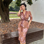 Can stand upright Kong-lylofficial Hydrangea Mesh Sparkling Diamond Bodycon Dress Elegant Whitening High-end Feel