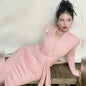 Keli Kong-lylofficial Designer Brand Furong Frosted Blossom Slim Dress Graceful Women Pure Want to Reduce
