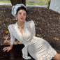 Can stand upright Kong-lylofficial Garden Lace Wrap Dress Elegant High-End Sexy Pure Desire Slimming Women