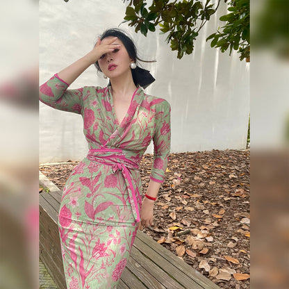 Ke Li Yi Kong-lylofficial Designer Brand Mandala Slim Dress High-End Sexy Desire White