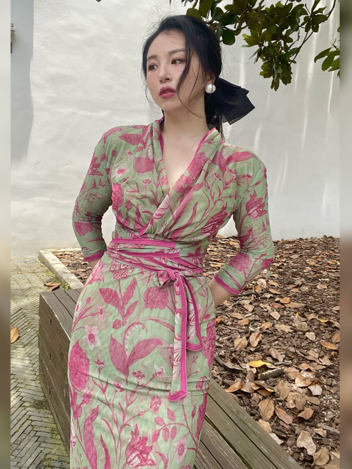 Ke Li Yi Kong-lylofficial Designer Brand Mandala Slim Dress High-End Sexy Desire White