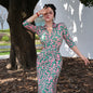 Can stand upright Kong-lylofficial Lily of the Valley Long Slim Wrap Dress Tight Bodycon Dress Slimming