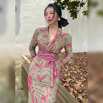 Ke Li Yi Kong-lylofficial Designer Brand Mandala Slim Dress High-End Sexy Desire White