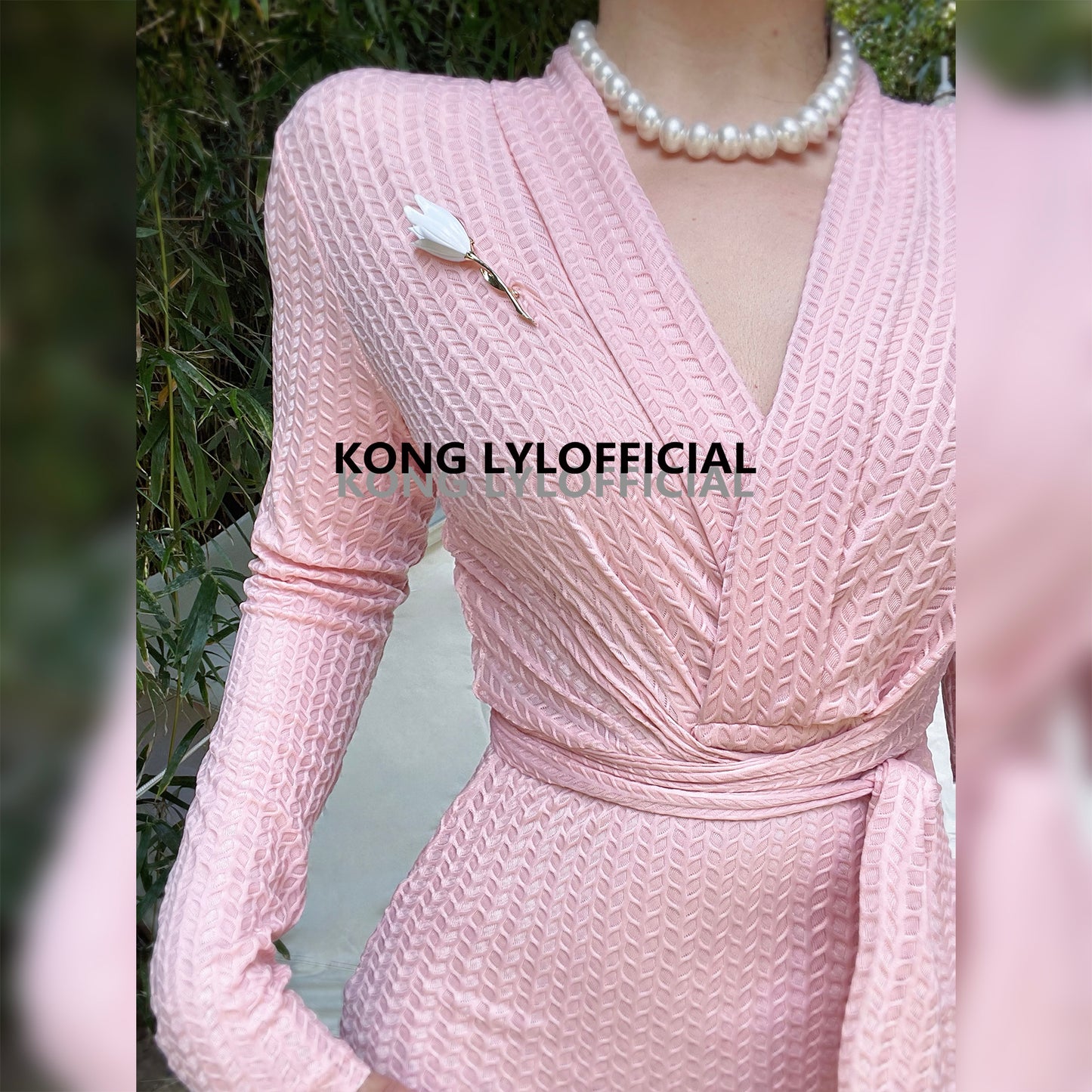 Keli Kong-lylofficial Designer Brand Furong Frosted Blossom Slim Dress Graceful Women Pure Want to Reduce