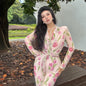 Can stand upright Kong-lylofficial Evening Breeze Tulip Mesh Sparkling Diamond Bodycon Dress Sweet Elegant High-end Feel