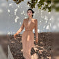 Keli Kong-lylofficial Designer Brand Sinomax Cable Stitch Wool Slim Dress Elegant Old Money Style