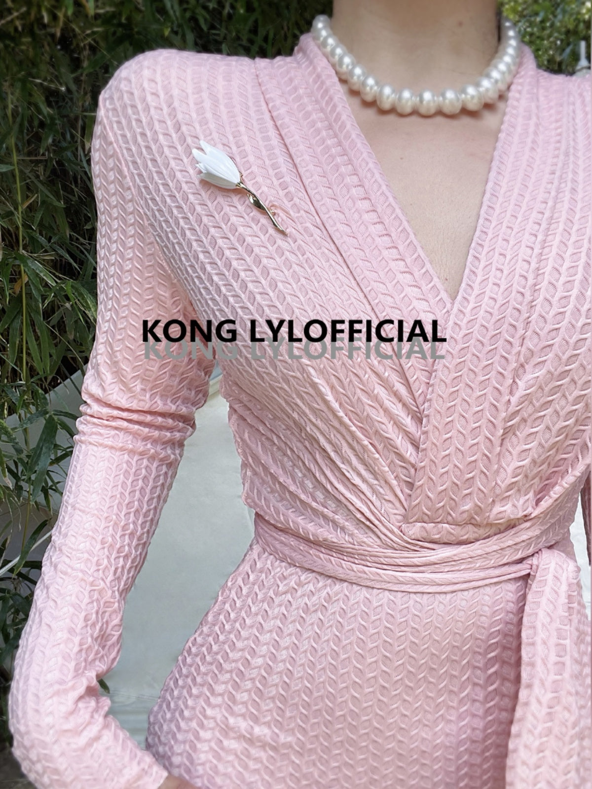 Keli Kong-lylofficial Designer Brand Furong Frosted Blossom Slim Dress Graceful Women Pure Want to Reduce